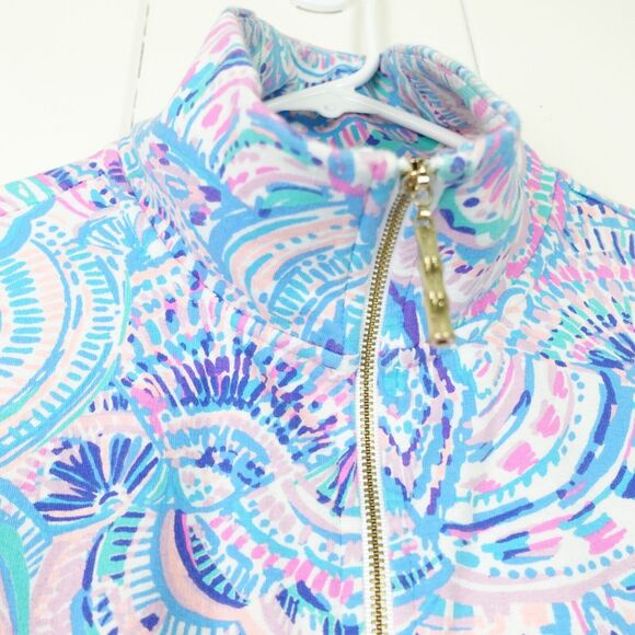 Lilly Pulitzer Leona Full Zip Womens Activewear Jacket SZ XS Sea Shell Tropical - Picture 5 of 15
